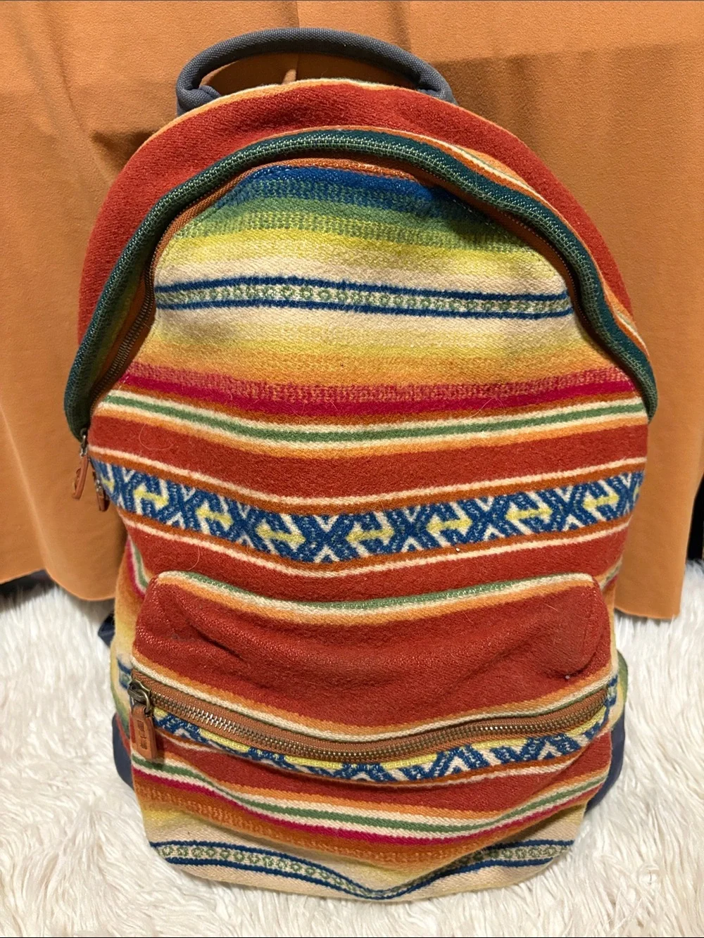 Pendleton Multicolor Striped Canvas Backpack